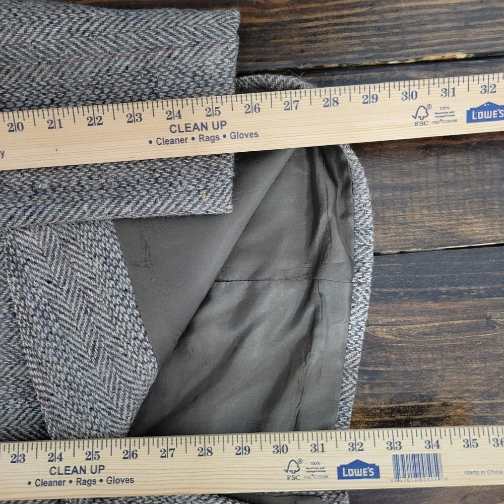 VTG Levi's Men's Tweed Sport Coat Blazer Two Button Herringbone Brown‎ Wool 44L